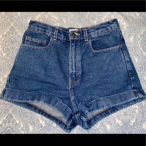 High Waist American Apparel Denim Shorts